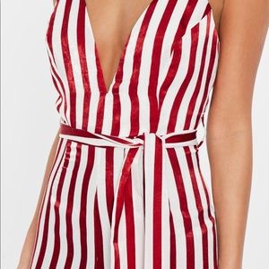 ♦️White Cami Stripe Jumpsuit. Size 4♦️